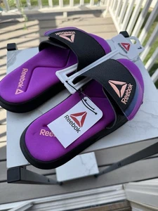 REEBOK DELTA FLOW WOMENS PURPLE SLIP ONS, SZ 7M, MEMORY FOAM, NEW WITH TAGS - Picture 1 of 12
