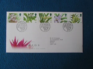 GB First Day Cover ORCHIDS Edinburgh 16/3/93 Triple Franked - Picture 1 of 4