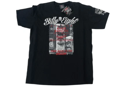 Billy Eight  " Black Gasoline  " manche courte 100% coton  dernière taille  L - Photo 1/3