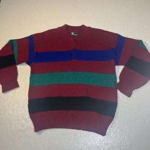 Vintage Pendleton LOBO Virgin Wool Striped Sweater Made In USA Large - Picture 1 of 12