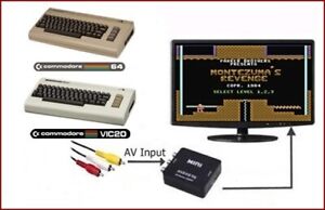 RCA AV To TV Converter Adapter For The Commodore 64 C64 128 & VIC-20 Computer