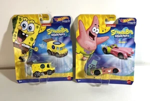 Hot Wheels Spongebob Squarepants & Patrick Nickelodeon Character Cars NEW! - Picture 1 of 5