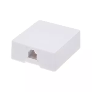 RJ12 Modular Single Port Surface Mount Jack White - Picture 1 of 1