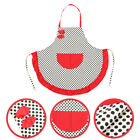  Women Cooking Apron Overoles Para Mujer with Pocket Bow Tie