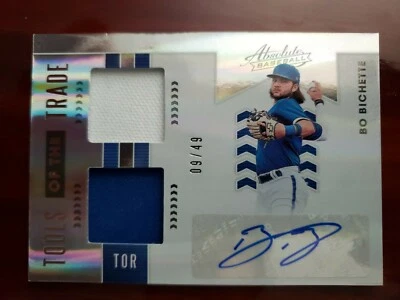 BO BICHETTE 2020 ABSOLUTE TOOLS OF THE TRADE AUTO/JERSEY #'D 9/49. - Image 1 of 3