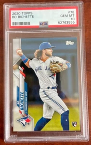 2020 Topps Bo Bichette PSA 10 Gem Mint Rookie RC #78 Toronto Blue Jays - Picture 1 of 2