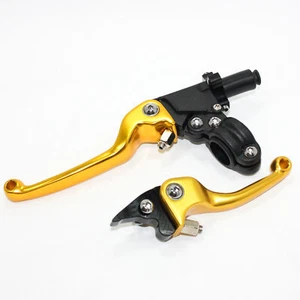 GOLD CNC Heavy Duty Clutch + Brake Lever Set 125cc 150cc PIT PRO TRAIL DIRT BIKE - Picture 1 of 4