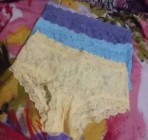 3 BRAGAS CORTAS NUEVAS HANKY PANKY 4812 CHAB TB HECHAS EN ESTADOS UNIDOS ENCAJE BOYS XXS - Imagen 1 de 3