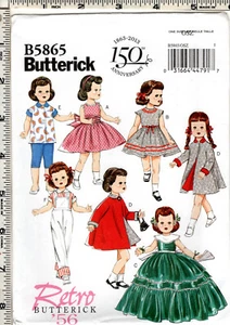 "18" Doll Clothes" ©2012 Butterick 150th Anniversary Sewing Pattern #B5865 UNCUT - Picture 1 of 5