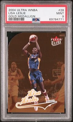 2004 Ultra WNBA #28 Lisa Leslie Gold Medallion PSA MINT 9 Los Angeles Sparks - Image 1 of 2