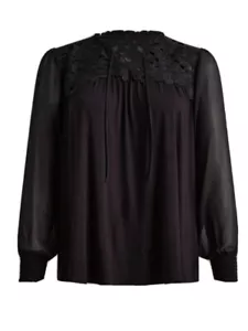 Torrid Damen Strick Chiffonärmel Spitze Einsatz Krawatte Oberteil Größe 2 NEU $ 49,50 - Bild 1 von 12