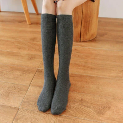 Calcetines de punto de algodón medias sobre la pantorrilla medias gruesas pantorrilla rodilla regalo EE. UU. Foto 1 de 4