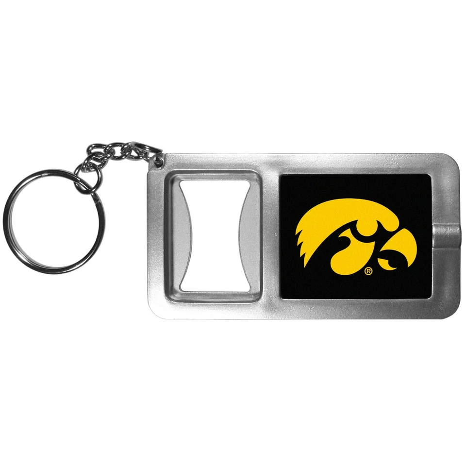 Iowa Hawkeyes Flashlight Key Chain with Bottle Opener NCAA Licensed - Image 1 of 3