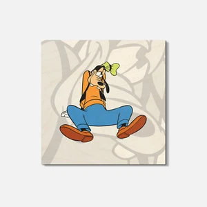 Goofy Cartoon Relax 4'' X 4'' Square Wooden Coaster - Picture 1 of 3