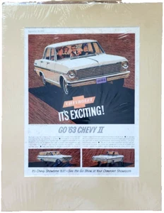 Cartel Revista Anuncios Chevrolet Go '63 Chevy II 18" X 14" Leer Descripción - Imagen 1 de 2