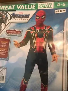 Marvel Spiderman Avengers Endspiel Iron Spider Man Kostüm Kind klein 4-6 NEU - Bild 1 von 8