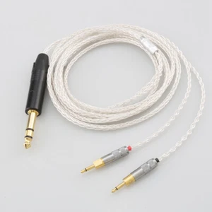 Pure Silver Headphone Cable Compatible With Sennheiser HD700 zx300a sony nw wm1z - Picture 1 of 11