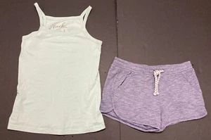 Girl's Peek & Gymboree Outfit Size 7-8 - Mint Green Tank w/Knit Shorts EUC/NWT - Picture 1 of 7