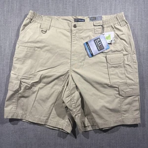 5.11 Tactical Shorts Mens 38 Beige Cargo Canvas Elastic Waist Workwear - Afbeelding 1 van 7