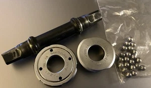 Vintage Shimano Cup And Cone Bottom Bracket - 115mm - English Thread - Picture 1 of 6