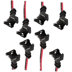 Conector de inyector de combustible automotriz, inyector de especificación estándar 8 piezas negro - Imagen 1 de 7