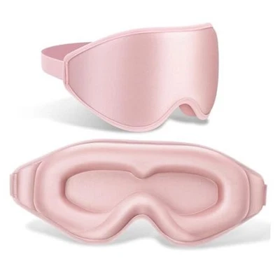 FlyCoco 99% Máscara para Dormir Ojos Ligera Bloqueada Completamente, 3D Ojos Contorneados Profundos Rosa Foto 1 de 4