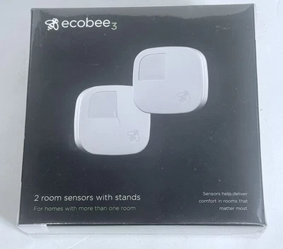 ecobee3 (EB-RSE3PK2-01) white 2 Room Sensor with Stand - Factory Sealed!!! - Image 1 of 4