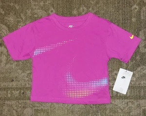 New NIKE Graphic Print Boxy Short Sleeve t-Shirt Girls Sz 4 NWT - Picture 1 of 3