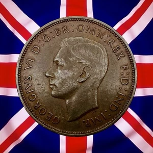 1937 Great Britain Penny - George VI - Combined Ship - Picture 1 of 2