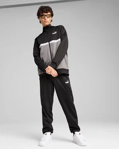 Traje de entrenamiento completo HOMBRE Puma Poly Colorblock negro con bolsillos - Imagen 1 de 13