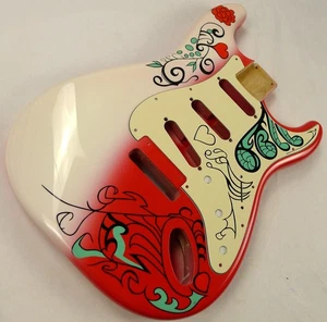 Jimi Hendrix Monterey Style 3 pcs North American Alder Strat Guitar Body 2.24kg - Picture 1 of 23