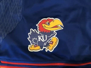 Pantaloncini basket Kansas Jayhawks autentica squadra emessa in campo gioco usati grandi - Foto 1 di 6