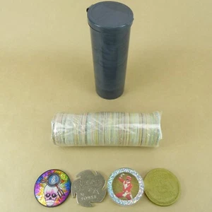 100 Pogs + 4 Slammers + Pog Tube 1990s Retro Nostalgia! Pog Game Ready To Play - Picture 1 of 1