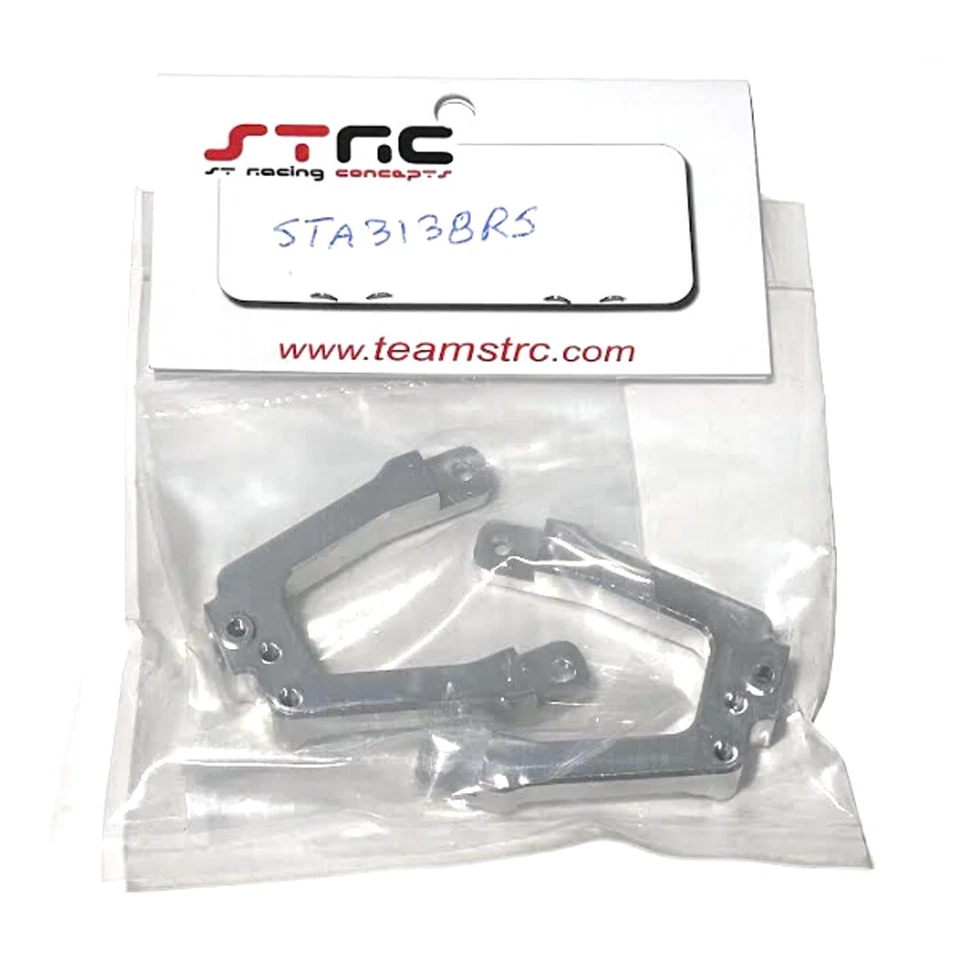 STRC STA31380RS Aluminum HD Rear Shock Towers Silver for SCX10 II - Image 1 of 1