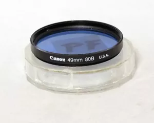 Canon 49mm 80B Blue Filter Used Genuine 35mm SLR DSLR Film Digital - Picture 1 of 1