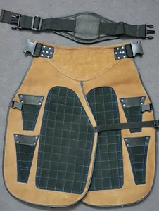 Top Farriers Tools Full Leather Deluxe Chaps No Canvas Genuine 27" long Apron - Picture 1 of 6
