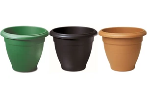 Palladian Round Flower Pot Decorative Plastic Planter Large Classic - Picture 1 of 38