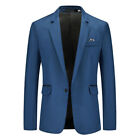 Men Formal Suit Blazer Jacket Coat Dress Business Work One Button Fashion Party
