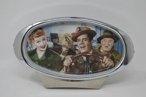 "I Love Lucy" Classic Alarm Clock Wind Up Table Top Oval California Here We Come Cover