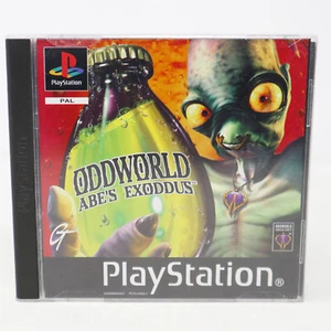VINTAGE 1998 90s PLAYSTATION 1 PS1 ODDWORLD : ABE'S EXODUS VIDEO GAME PAL RETRO - Picture 1 of 8
