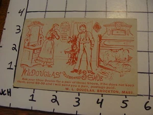 Vintage advertising: W.L. Douglas celebrated $3.00 Shoe trade card - Picture 1 of 2