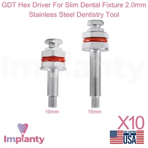 10x Controlador hexagonal GDT para accesorio dental delgado herramienta de odontología de acero inoxidable de 2,0 mm - Imagen 1 de 5