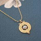 Sterling Silver Gold Plated Opal Zodiac Disc Pendant Necklace