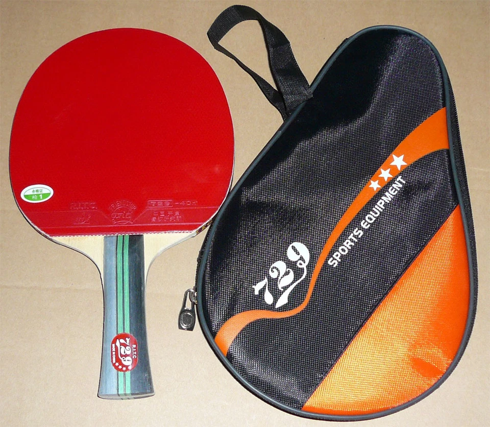 Bate de pádel de tenis de mesa de carbono Best Friendship RITC729 con estuche, nuevo Foto 1 de 1