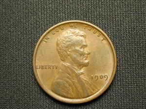 OLD COPPER COIN! AU 1909-P VDB WHEAT CENT PENNY *COLLECTIBLE CONDITION LOT #132 - Picture 1 of 2