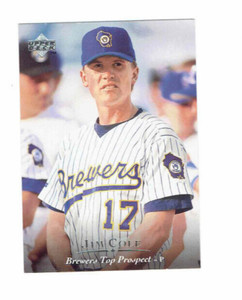 Jim Cole Brewers Top Prospect Pitcher #182 Upper Deck 1994 Baseball Card