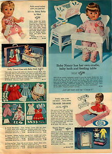 1965 ADVERTISEMENT Idealna lalka Betsy Baby Nancy Teary Deary Thirstee Tears Negro