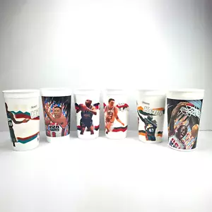 6 x McDonalds - Vintage 90s Promotional CUPS NBA Basketball - MICHAEL JORDAN - Bild 1 von 6
