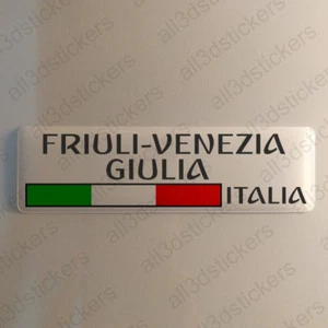 Friuli-Venezia Giulia Italia Adesivi Adesivo Bandiera 120x30mm Resinati 3D Auto - Imagen 1 de 1