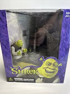 McFarlane Shrek The Outhouse Action Figure Playset Dreamworks 2001 Nuovo - Foto 1 di 8